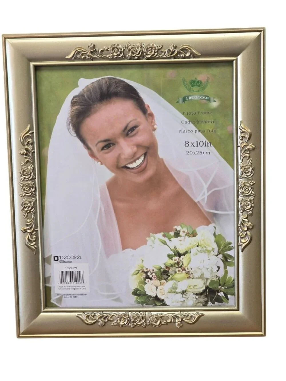 Elegant Gold Floral 8x10 Photo Frame By Decorrel